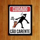 Placa Decorativa Pet - Cuidado Cão Carente