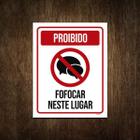 Placa Decorativa - Proibido Fofocar Neste Lugar 27X35
