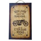 Placa decorativa retangular Selva ser livre moto