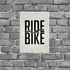 Placa Decorativa Ride A Bike 18x27cm