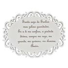 Placa Decorativa Santo Anjo Com Arabesco MDF 3mm Branco - D'Rossi