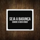 Placa Decorativa - Seja A Bagunça Ignore O Bem Vindo 36X46