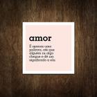 Placa Decorativa - Significado Do Amor 18X18