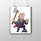 Placa Decorativa Thor Desenho Guerra Infinita Vingadores Marvel