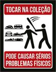 Placa Decorativa - Tocar Na Coleção De Carros Risco (27X35)