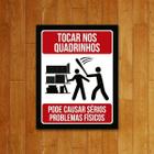 Placa Decorativa Tocar Nos Quadrinhos