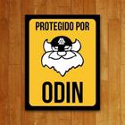 Placa Decorativa Um Sábado Qualquer Protegido Por Odin 27X35