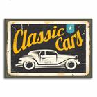 Placa Decorativa Vintage Carros Classic Cars 20x30cm