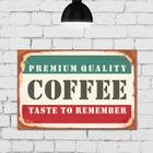 Placa Decorativa Vintage Cozinha Premium Café 30x40cm