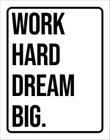 Placa Decorativa - Work Hard Dream Big 36X46