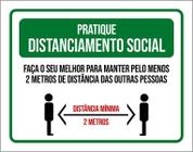 Placa Distanciamento Social Faça Seu Melhor 36X46