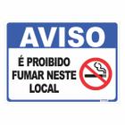 Placa é Proibido Fumar Neste Local 20x15 cm - Império da Impressão