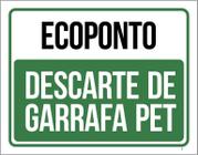 Placa Ecoponto Descarte De Garrafas Pet 36X46