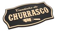 Placa Em Relevo Cantinho Do Churrasco Espeto 44x25cm