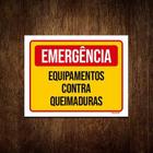 Placa Emergência Equipamento Queimaduras 27X35