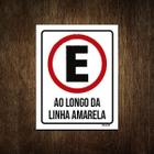 Placa Estacionamento Ao Longo Linha Amarela 18X23