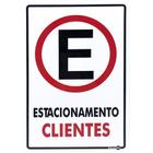 Placa Estacionamento Clientes 20 x 30 Cm PS02 Encartale