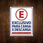 Placa Estacionamento Exclusivo Carga Descarga 18X23