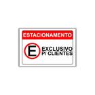 Placa Estacionamento Exclusivo P/. Clientes 30x20cm (PL000033)