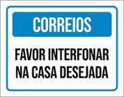 Placa Favor Interfonar Casa Desejada 27X35