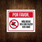 Placa Favor Não Deixe Seu Cão Fer Xixi Aqui Nova 27X35