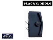 Placa Fechadura Arouca Blindex Porta De Vidro Correr Preta