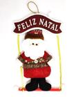 Placa Feliz Natal Boneco Papai Noel Gangorra 25Cm Master