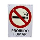 Placa Fotoluminescente de Alerta Proibido Fumar