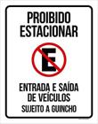 Placa Garagem Proibido Estacionar Sujeito Guincho (36X46)