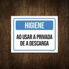 Placa Higiene Ao Usar Privada De Descarga 27X35