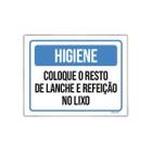 Placa Higiene Coloque Resto Lanche Refeição Lixo 36X46