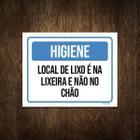 Placa de Aviso Lixeira Jogue Lixo no Cesto no tamanho 15x15cm Look