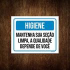 Placa Higiene Mantenha Sua Seção Limpa Qualidade 27x35