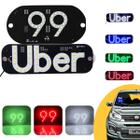 Placa Identificação Painel Led Letreiro 99 Ub Luminoso Carro Suporte Lâmpada Ventosa Sinalização Para-brisa - GRUPODETDSP