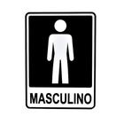 Placa indicativa masculino 15x20cm pacific