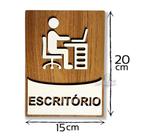 Placa indicativa para escritório em mdf 3mm sala computador