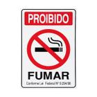 Placa indicativa proibido fumar 30x20cm pacific