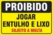 Placa Aviso Jogue o Lixo na Lixeira - Afonso Adesivos