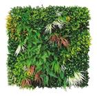 Placa Jardim Vertical Jungle Folhagem Artificial - 100x100cm - Naterial