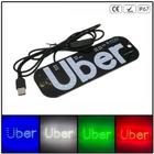 Placa Led Para Carro Letreiro Motorista De Aplicativo Uber USB Com Botão Liga/desliga