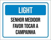 Placa Light Senhor Medidor Tocar Campainha 27X35 - Sinalizo