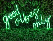 Placa luminosa de NEON de led - GOOD VIBES ONLY - 60cm x 40cm