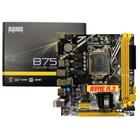 Placa Mãe Gamer Lga 1155 B75 Ddr3 M2 Nvme I3,i5,i7 Lan Giga