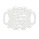 Placa MDF Branco Decorativo Casamento Noivos