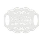 Placa MDF Branco Decorativo Casamento Noivos