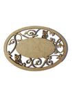 Placa MDF Cru Artesanato Design Arabesco Oval Coruja 30CM