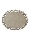 Placa Mdf Cru Artesanato Design Oval Flores Liso 35Cm