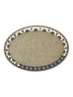 Placa Mdf Cru Artesanato Design Oval Florido Liso 35Cm