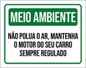 Placa Meio Ambiente Não Polua Ar 27X35