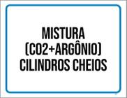 Placa Mistura C02 Argônio Cilindros Cheios 36X46